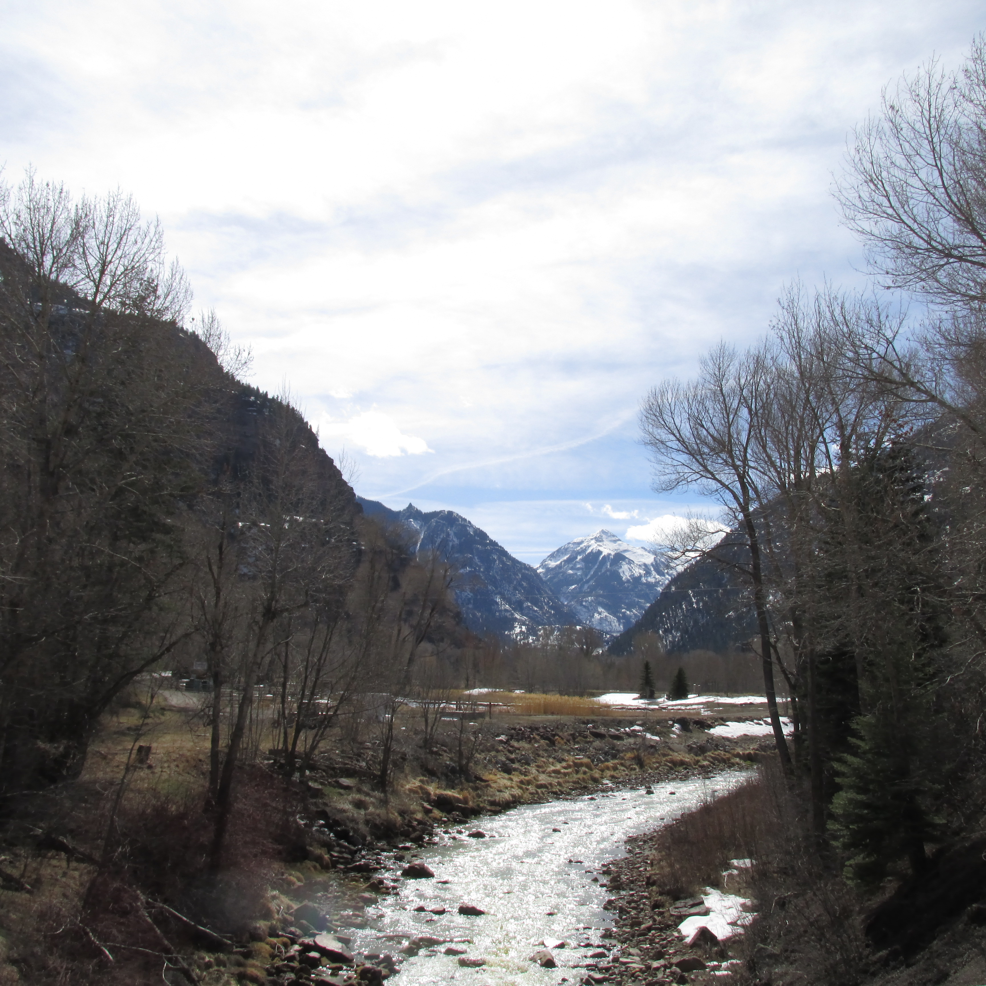 stream and mountains